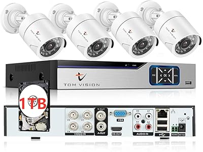 Kit de caméra hd 4 canaux avec disque dur de 1 to, système