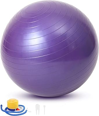 Ballon d'exercice ginara gym ball ballon de yoga anti-éclatement avec pompe