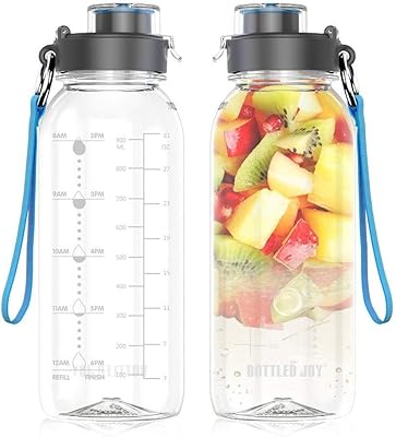 Bouteille d'eau de 32 oz, bouteille d'eau sans bpa avec marqueurs de temps étanches 1l, bouteille de boisson de sport tritan pour le camping, l'entraînement, la salle de sport et les activités de plein air. Diaytar : L'e-commerce généraliste qui met le discount à l'honneur