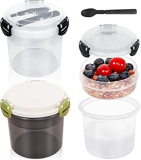 Récipient à avoine 2 récipients avoine de nuit avec couvercles tasses