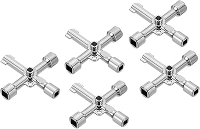 Clé cruciforme universelle multifonction patekiel, 5 pièces en alliage de zinc, 4 voies