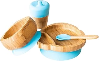 Eco rascals coffret cadeau 7 pièces en bambou naturel, assiette à ventouse lady bird, bol à nourriture, cuillère et tasse, pailles avec base à ventouse amovible, bleu, 793591755816. Diaytar : Le discount intelligent pour consommateurs avisés