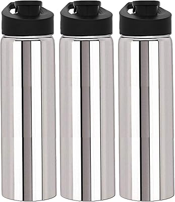 Kuber industries ensemble de 3 bouteilles d'eau pour réfrigérateur en acier inoxydable