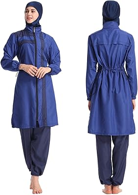 Maillot de bain burkini modeste pour femmes, costume islamique pour filles, haut, hijab