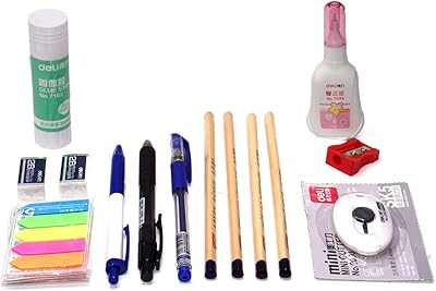 Ensemble de papeterie deli de 16 pièces pour le bureau ou les étudiants