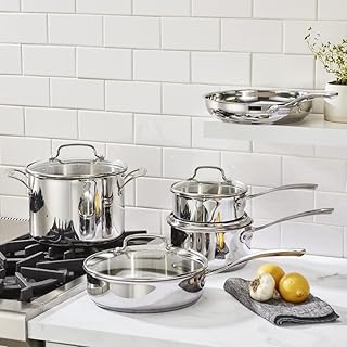 Ensemble de 9 pièces en acier inoxydable cuisinart home gourmet 87p-9