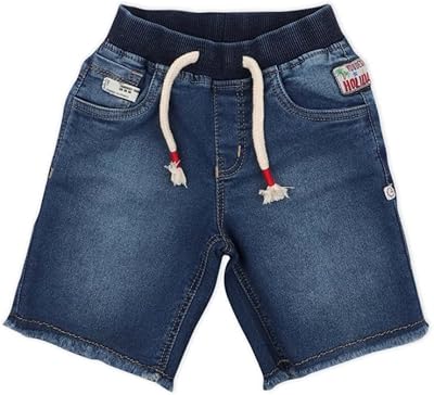 Bermuda little kangaroos pour garçon, denim bleu - rogss222102a