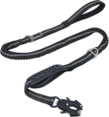 Laisse pour chien robuste dayong, laisse élastique tactique réglable de 4 à 6