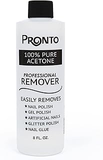 Bronto pure acetone - dissolvant professionnel rapide pour ongles naturels, en gel, acryliques