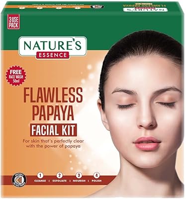 Nature's essence flawless papaya facial kit 3 utilisations blanc 1 pièce
