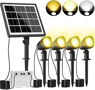 Lumières extérieures solaires mickey 4 en 1 4w/6v, étanches ip66, 2700k/4000k/6000k, lumières extérieures