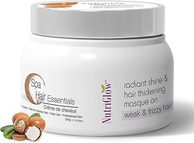 Nutriglow hair spa cream formule épaississante et brillante pour cheveux fragiles et bouclés