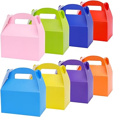 16 pièces coffrets cadeaux en papier épais coloré vacances collation boîte à bonbons