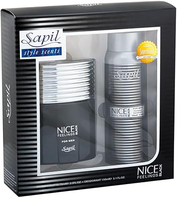 Coffret eau de toilette nice feelings black 75 ml + déodorant 150 ml