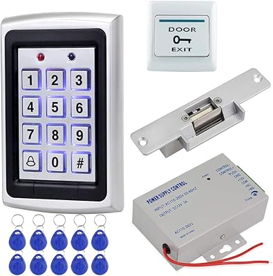 Kit de système de contrôle d'accès de porte hfeng, clavier rfid en métal