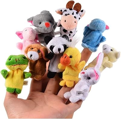 Ensemble de marionnettes à doigt en peluche am anna, 10 pièces, poupées
