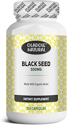 Suppléments naturels à base de plantes de graines noires oldale 500 mg, à