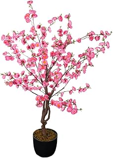 Arbre à fleurs sakura artificiel yatai, arbre artificiel de 1,5 m de hauteur dans un pot en plastique pour la décoration de la maison, du jardin et du bureau - arbre artificiel - plantes artificielles (rose). Diaytar : L'e-commerce accessible à tous les Sénégalais