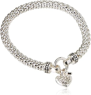 Bracelet en forme de cœur extensible en cristal pour femmes nine west