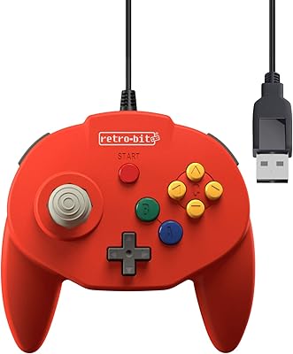 Contrôleur usb retro-bit tribute 64 pour pc nintendo switch mac steam