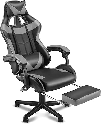 Chaise de jeu ergonomique à dossier haut, chaise d'ordinateur inclinable, hauteur réglable