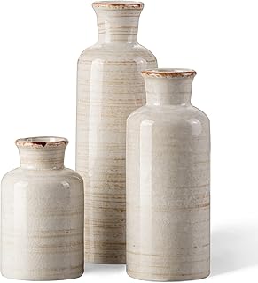 Ensemble de vases en céramique the white shop - 3 petits vases, décoration