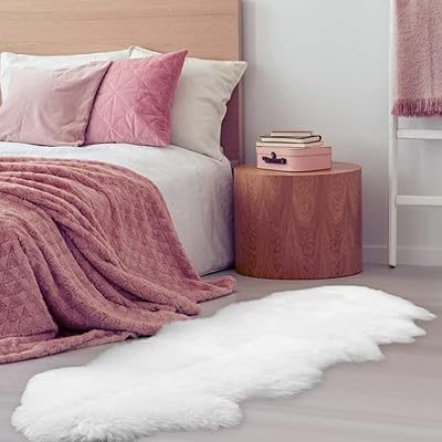Tapis en fausse peau de mouton, housse de chaise en fausse laine, coussin