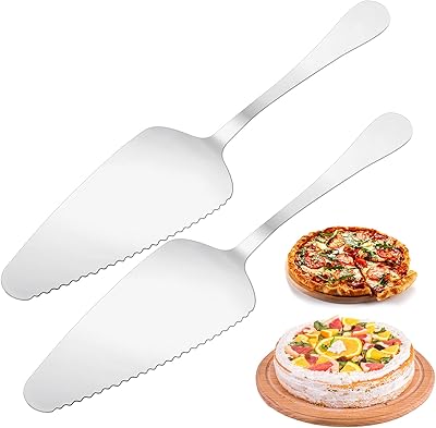 2 pièces coupe-gâteau, ensemble de service de tarte à dessert en acier inoxydable