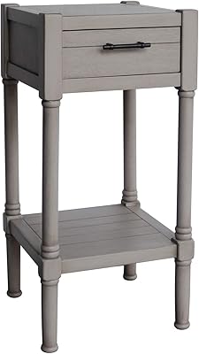 Table de bout avec rangement d'appoint vienna designs urbains, gris