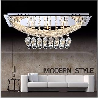 Lustre en verre avec plafonnier led - plafonniers rectangulaires en verre cristal - éclairage domestique. Diaytar Sénégal : Des promotions qui ont du sens