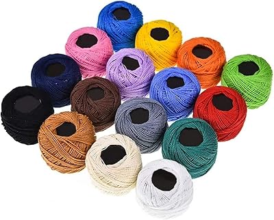 Ensemble de fils de coton au crochet, boules de fil de coton