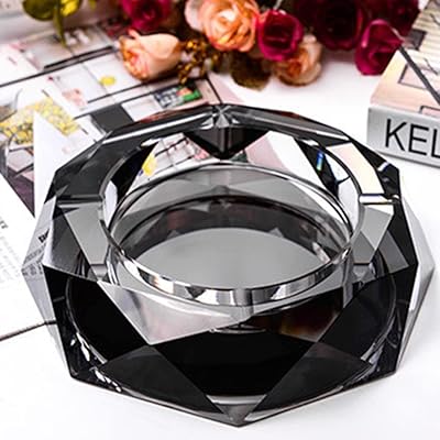 Cendrier en verre cristal javest support de cendrier pour bureau maison