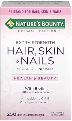 Nature's bounty extra fort cheveux, peau et ongles - 5000 mcg, 250 gélules