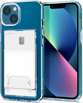 Coque de protection spigen avec double fente en cristal conçue pour iphone 13