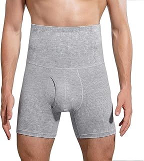 Culotte gainante taille haute en coton pour hommes pour amincir le contrôle du