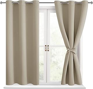 Rideaux occultants courts hesan pour chambre à coucher - rideaux de fenêtre à