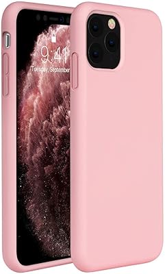 Zobitek coque arrière fine en silicone liquide souple pour iphone 11 pro max, coque de protection en caoutchouc antichoc avec finition mate et doublure en microfibre douce (iphone 11 pro max, rose). Diaytar : Vivez l'expérience du shopping malin