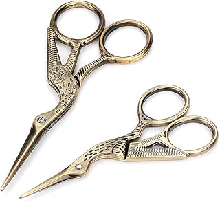 Ciseaux de tailleur, alikdon 2 pièces ciseaux de couture vintage cigogne en acier
