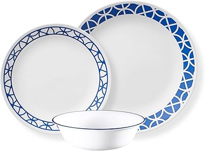 Ensemble de couverts corel (lot de 12 cercles de cobalt)