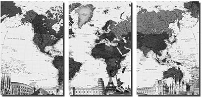 Art impression et affiche de carte du monde moderne pour décoration