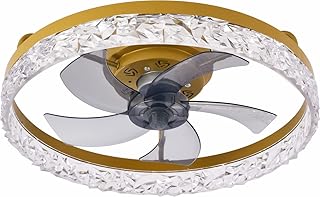 Ventilateur de plafond led vs 500 x 165 mm moteur dc ventilateur doré