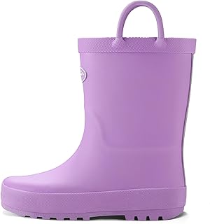 Bottes de pluie comform pour enfants, bottes imperméables en caoutchouc avec poignées à