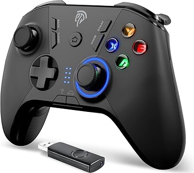 Contrôleur de jeu sans fil easysmx pour windows pc/steam/ps3/android tv box, manette