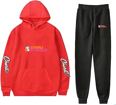 Ensemble de survêtement charli d'amelio sweat à capuche + pantalon 2 pièces