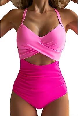 Maillot de bain une pièce eomenie pour femme, décolleté en v profond, monokini