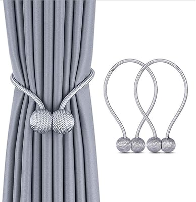 1 paire d'attaches de rideaux magnétiques décoratives, corde de support arrière pour la maison,
