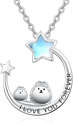 Kingwhyte collier hérisson en argent sterling 925, colliers d'animaux mignons, bijoux cadeaux