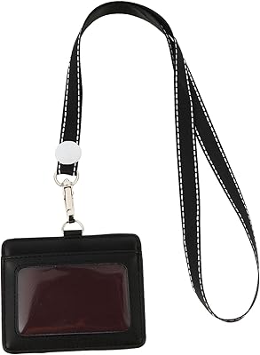 Nobesti 1 pièce porte-badge en cuir avec lanière porte-carte d'identité collier. Plus de choix, moins de dépenses avec Diaytar