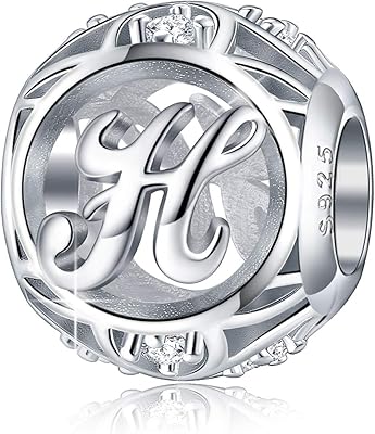 Pendentif alphabet a-z, bracelet en argent sterling 925 et zircone cubique, pendentifs, bijoux