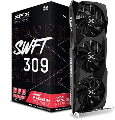 Carte graphique de jeu xfx swft309 amd radeon rx 6700 xt core